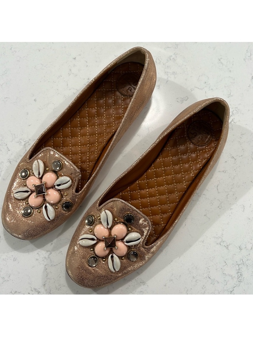 Tory Burch Blaise Copper Loafers